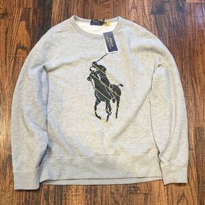 Polo by Ralph Lauren Light Gray Crewneck Sweater